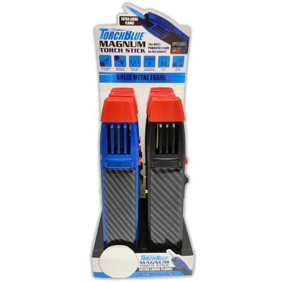 Zinc Torch Stick Lighter - 6 Pieces Per Retail Ready Display 23166 TORCH BLUE