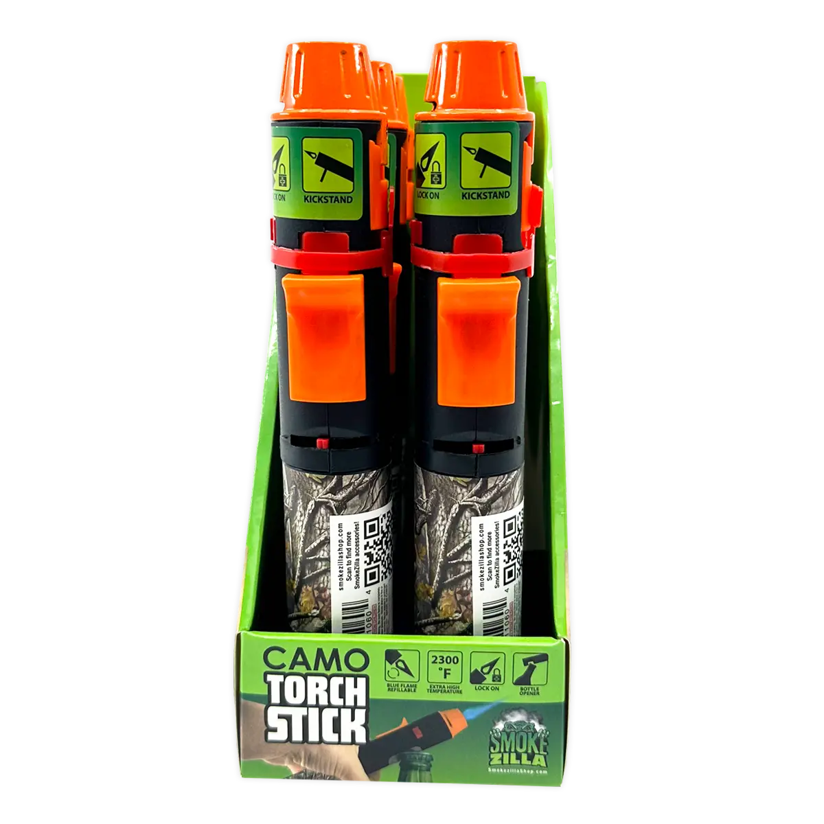 Camo Torch Stick Lighter- 6 Pieces Per Retail Ready Display 40304 TORCH BLUE