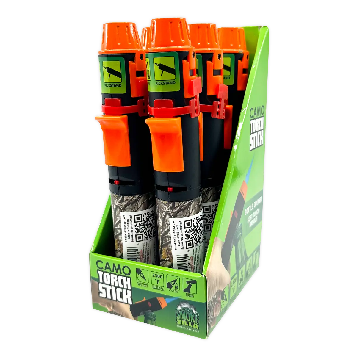 Camo Torch Stick Lighter- 6 Pieces Per Retail Ready Display 40304 TORCH BLUE