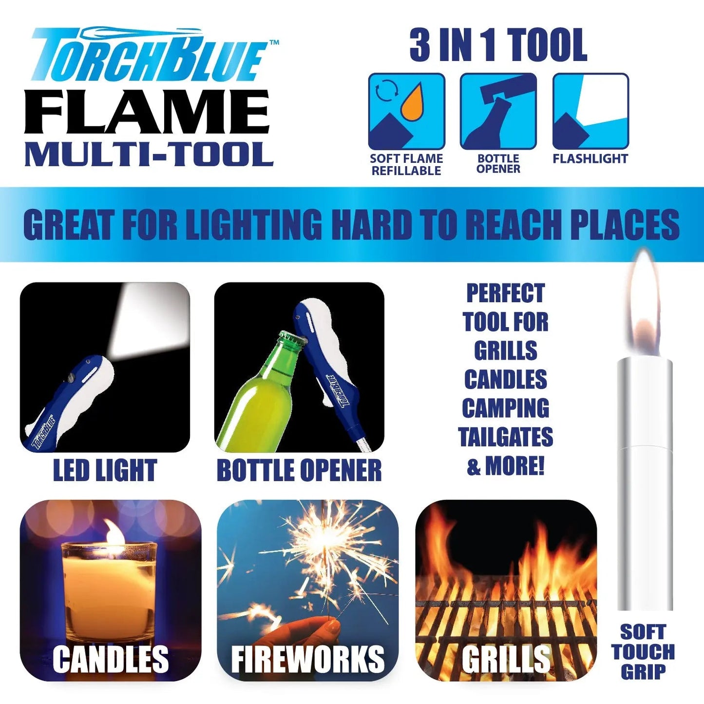 Grilling Center Assortment Floor Display - 81 Pieces Per Retail Ready Display 88524 TORCH BLUE