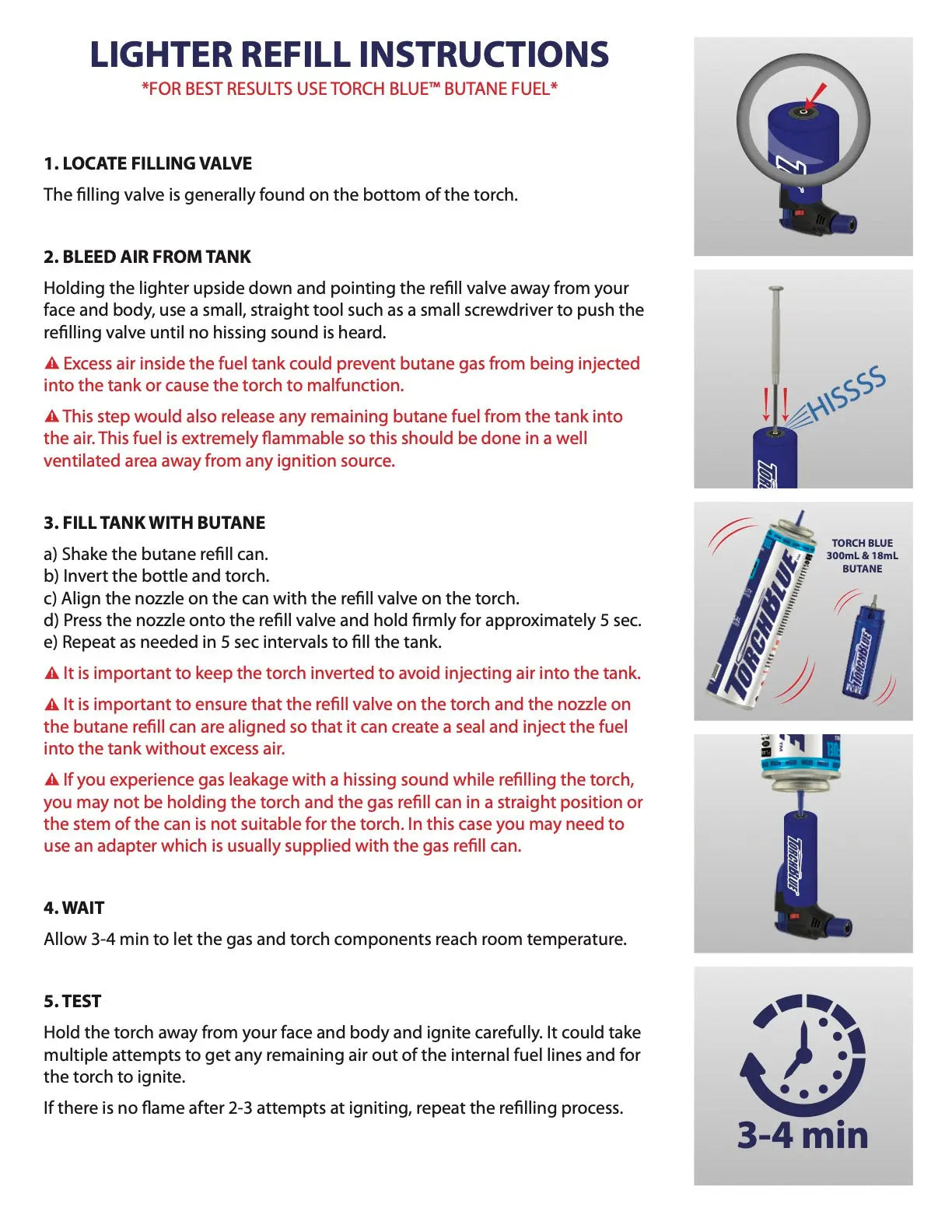 Pivot Head Torch Stick Lighter - 12 Pieces Per Retail Ready Display 23280 TORCH BLUE
