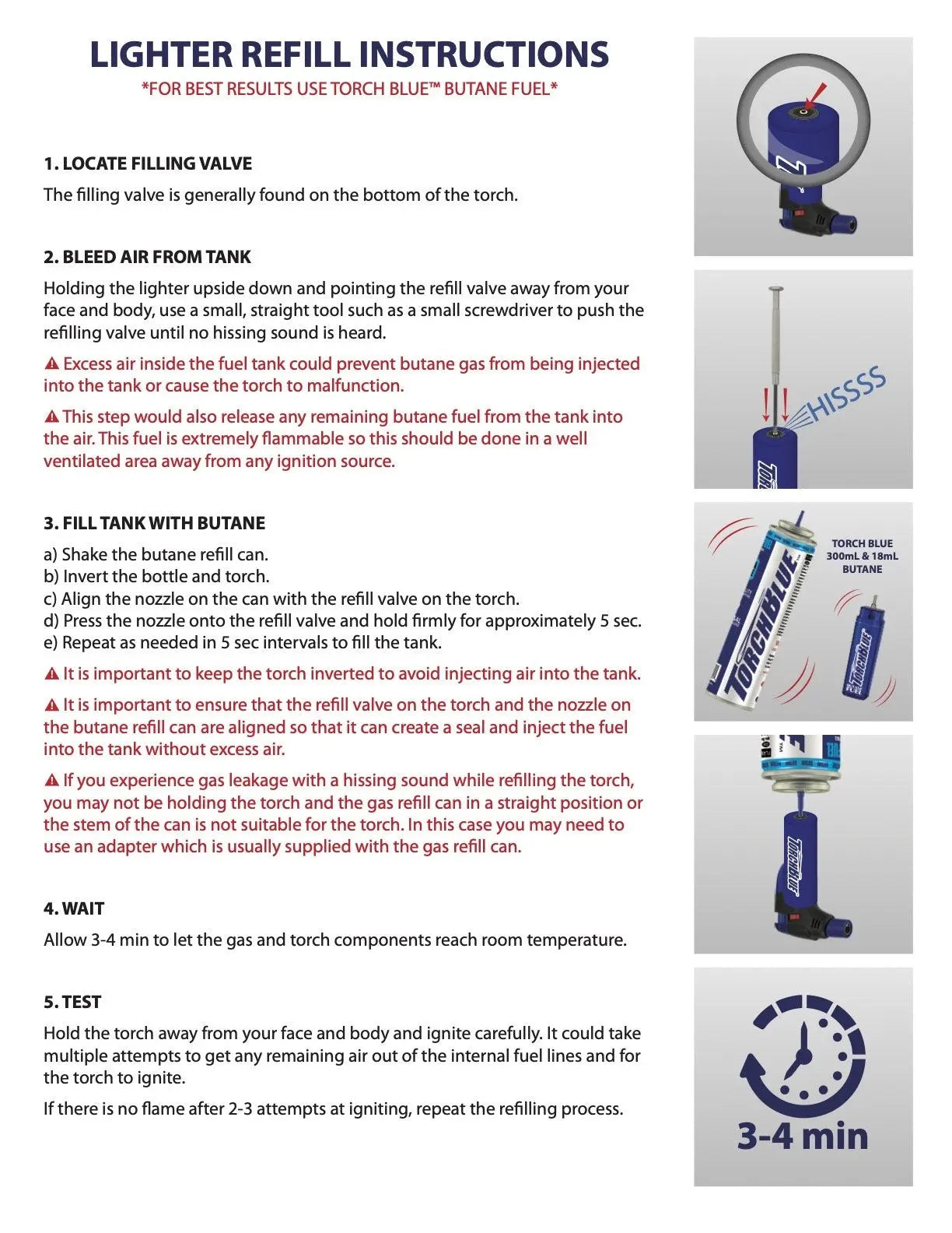 Metal Multi-Tool Torch Stick Lighter with LED Light - 6 Pieces Per Retail Ready Display 24964 TORCH BLUE