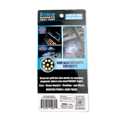 Grill LED Flashlight Matte Finish with Magnetic Stand - 6 Pieces Per Retail Ready Display 24969