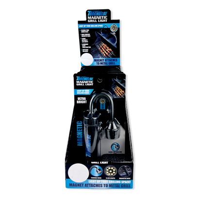 Grill LED Flashlight Matte Finish with Magnetic Stand - 6 Pieces Per Retail Ready Display 24969