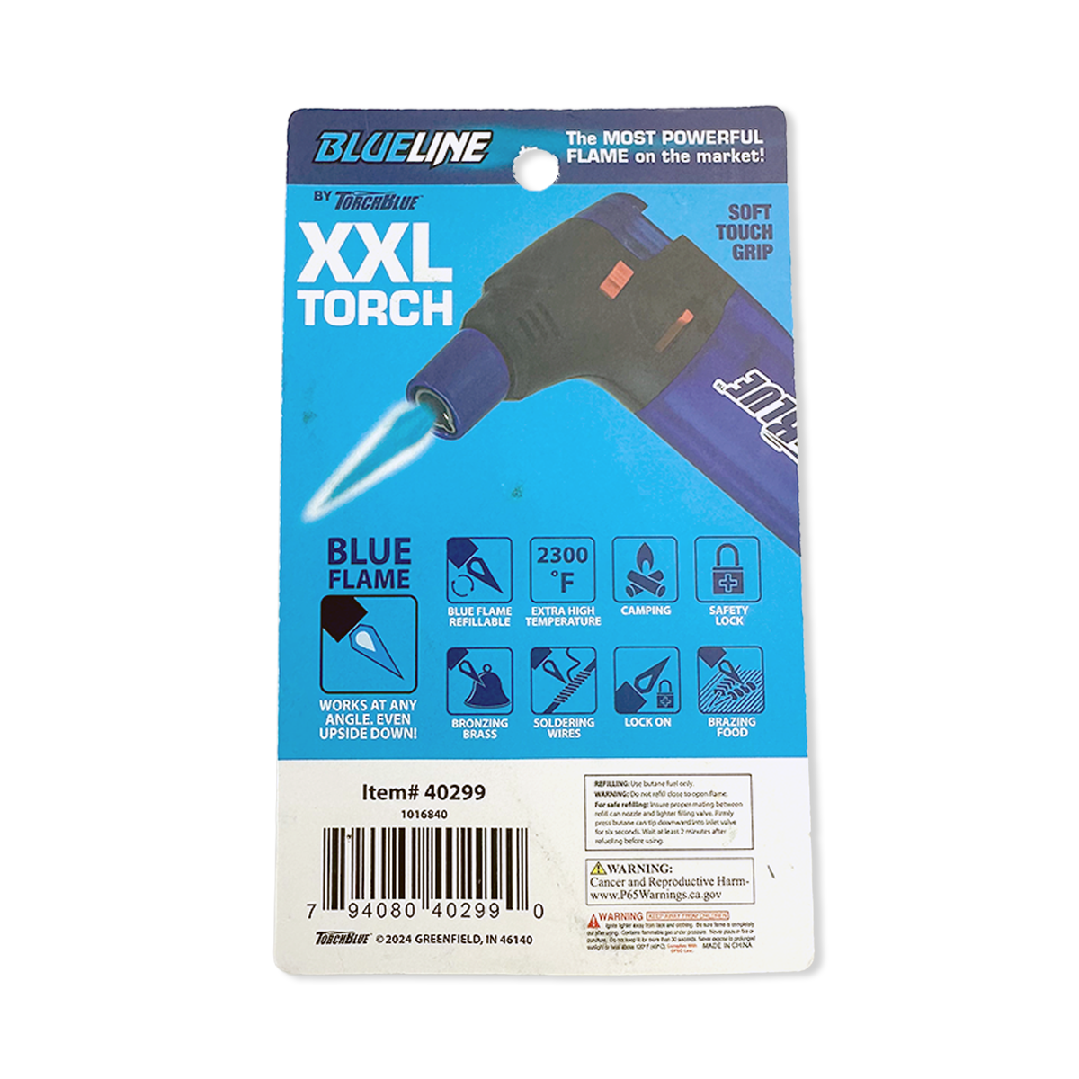 Torch Lighter XXL with Blister Pack - 12 Pieces Per Pack 40299