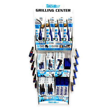 Grilling Center Assortment Floor Display - 81 Pieces Per Retail Ready Display 88444 TORCH BLUE