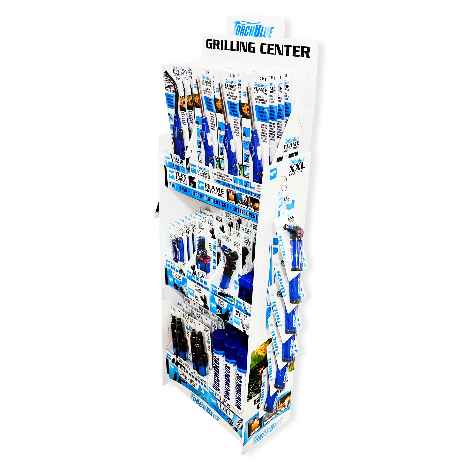 Grilling Center Assortment Floor Display - 81 Pieces Per Retail Ready Display 88444 TORCH BLUE