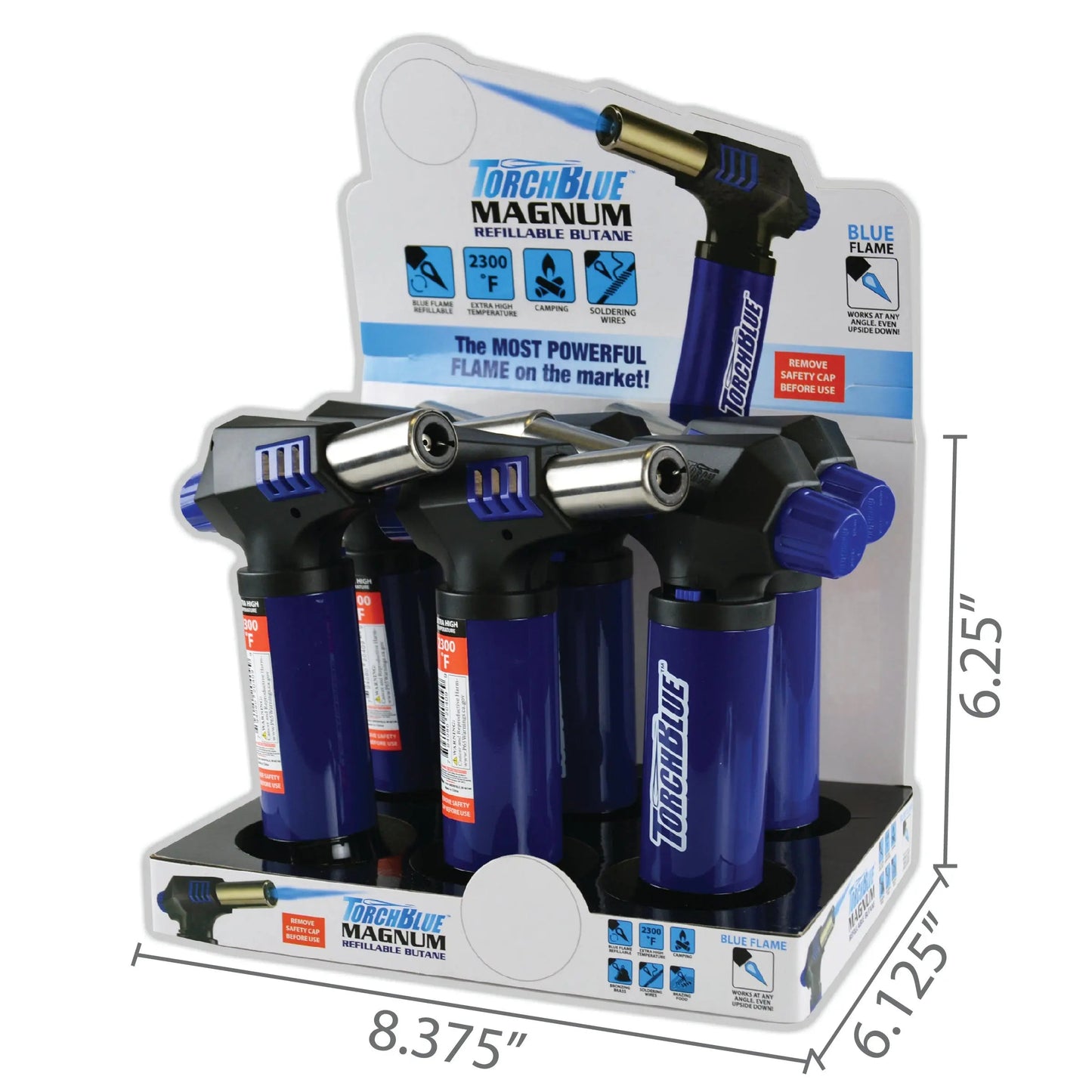Magnum XXL Torch Lighter - 6 Pieces Per Retail Ready Display 20409 TORCH BLUE