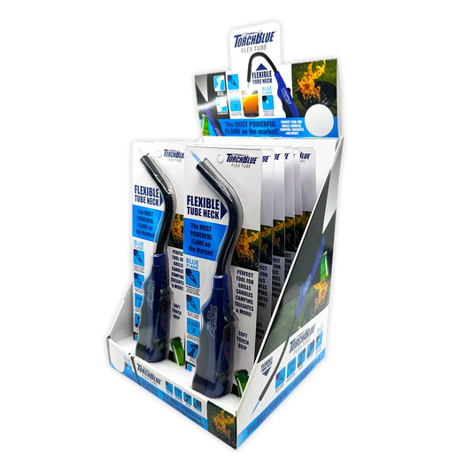Utility Torch Flexible Head Lighter with Bottle Opener- 12 Pieces Per Retail Ready Display 21789 TORCH BLUE