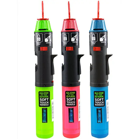 Glow in The Dark Torch Stick Lighter with Bottle Opener - 12 Pieces Per Retail Ready Display 21984 TORCH BLUE