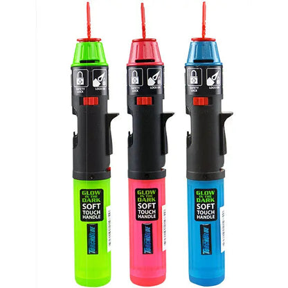 Glow in The Dark Torch Stick Lighter with Bottle Opener - 12 Pieces Per Retail Ready Display 21984 TORCH BLUE