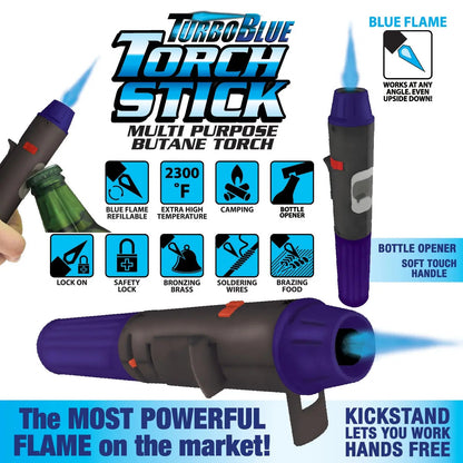 Torch Stick Lighter with Bottle Opener  - 12 Pieces Per Retail Ready Display 22226 TORCH BLUE