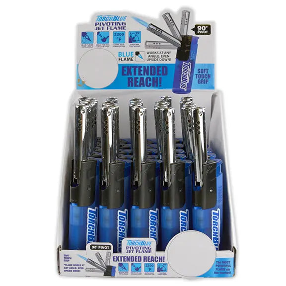Pivot Head Torch Lighter - 25 Pieces Per Retail Ready Display 22485 TORCH BLUE