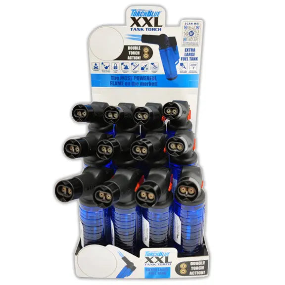 XXL Tank Dual Torch Lighter - 12 Pieces Per Retail Ready Display 22507 TORCH BLUE