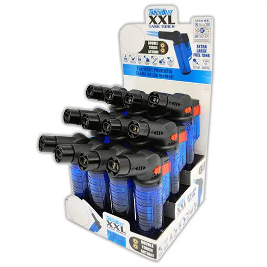 XXL Tank Dual Torch Lighter - 12 Pieces Per Retail Ready Display 22507 TORCH BLUE