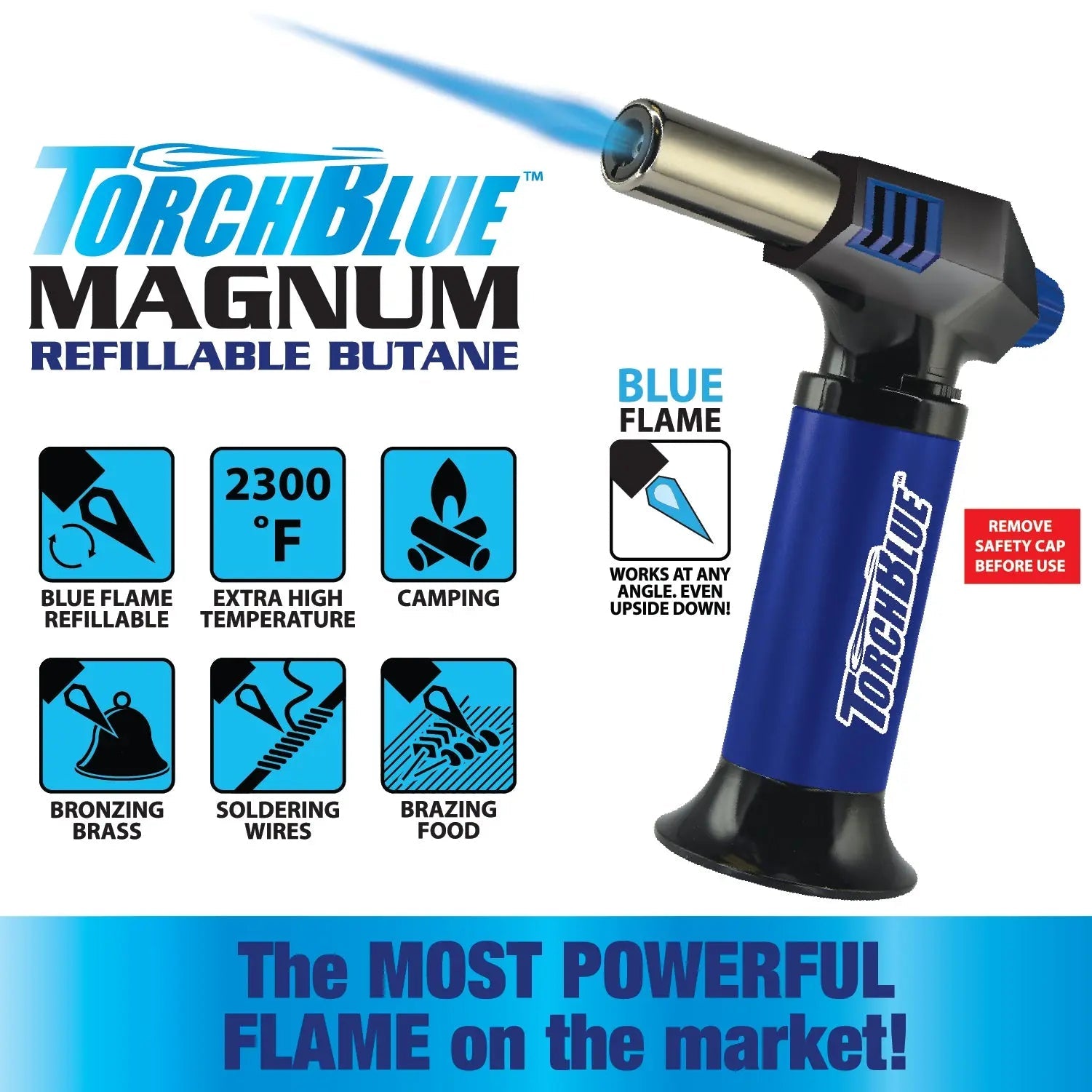 Magnum XXL Torch Lighter - 6 Pieces Per Retail Ready Display 22809 TORCH BLUE