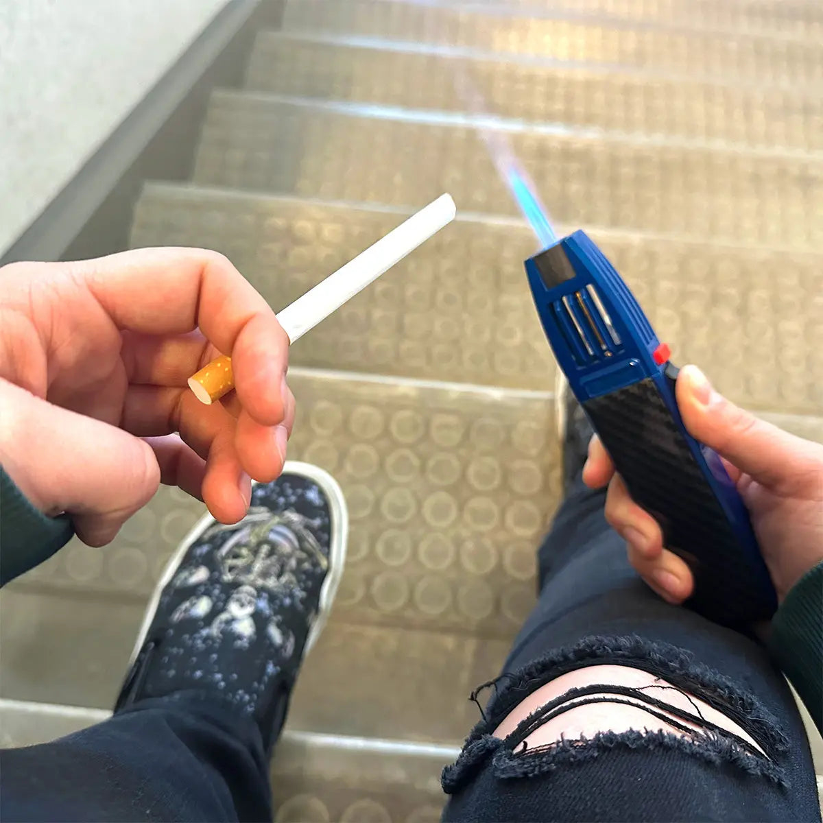 Zinc Torch Stick Lighter - 6 Pieces Per Retail Ready Display 23166 TORCH BLUE