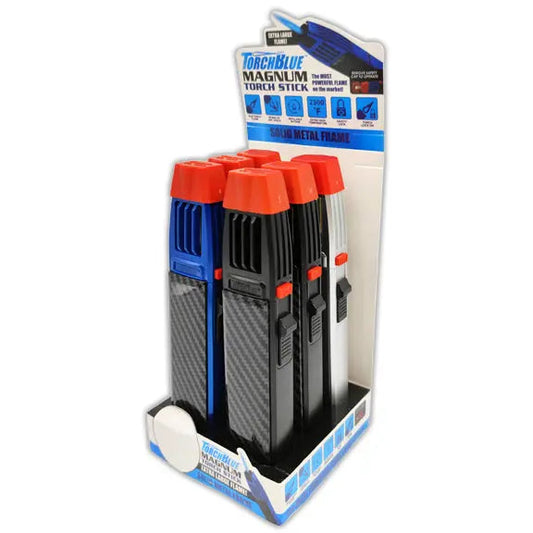 Zinc Torch Stick Lighter - 6 Pieces Per Retail Ready Display 23166 TORCH BLUE