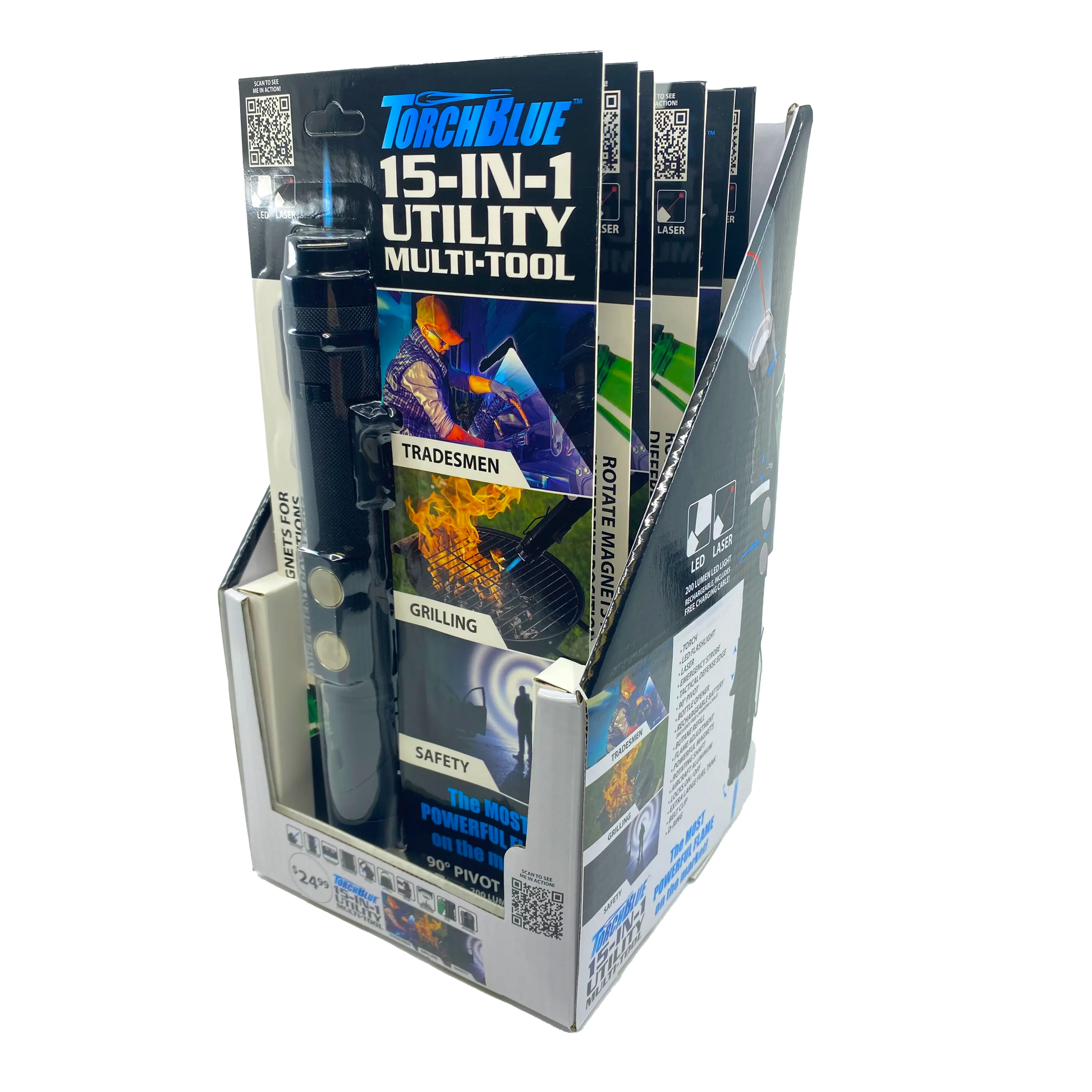 Grilling Center Assortment Floor Display - 71 Pieces Per Retail Ready Display 88403 TORCH BLUE