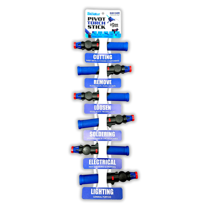 Pivot Head Torch Stick with Hang Strip Merchandising - 6 Pieces Per Retail Ready Display 23280MS TORCH BLUE