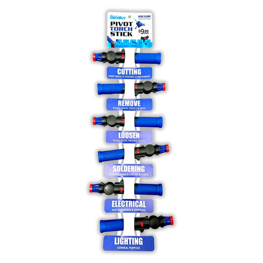 Pivot Head Torch Stick with Hang Strip Merchandising - 6 Pieces Per Retail Ready Display 23280MS TORCH BLUE