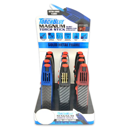Magnum Zinc Torch Stick Lighter - 12 Pieces Per Retail Ready Display 23755 TORCH BLUE