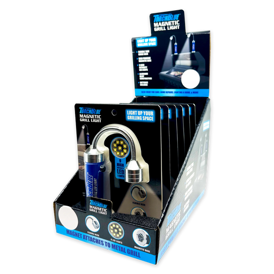 LED Grill Light with Magnetic Stand - 6 Pieces Per Retail Ready Display 23848 TORCH BLUE