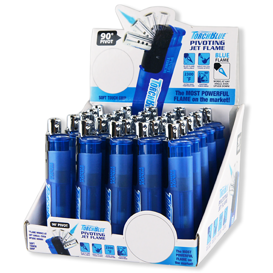 Pivot Head Torch Lighter-  25 Pieces Per Retail Ready Display 23881