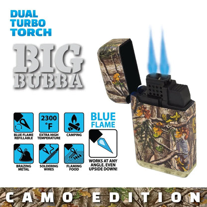 Camo Torch Tower Ð 3 Tier Metal Countertop Assortment - 39 Pieces Per Retail Ready Display 88671 TORCH BLUE