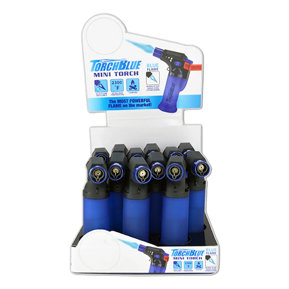 Mini Torch Lighter - 12 Pieces Per Retail Ready Display 24004 TORCH BLUE