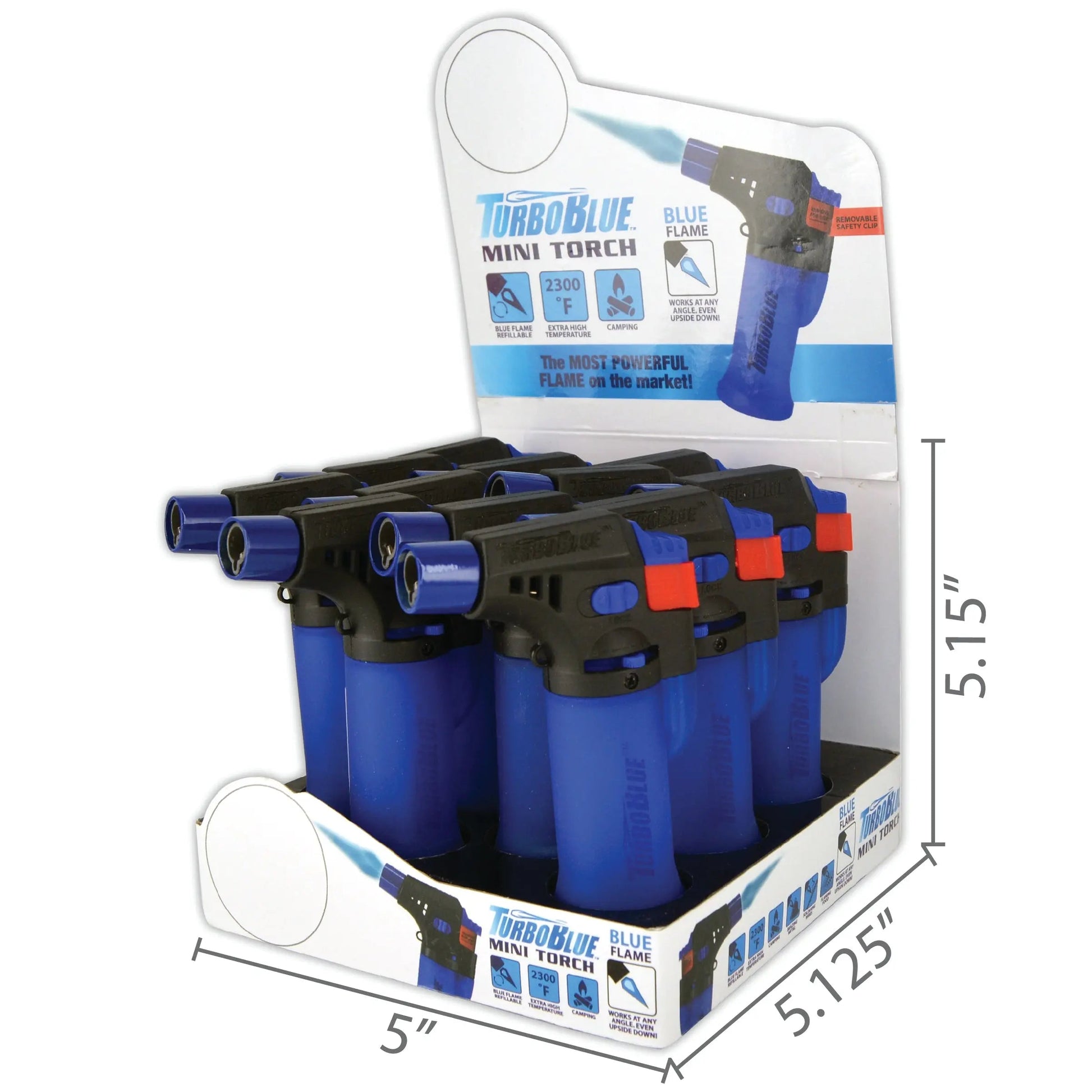 Mini Torch Lighter - 12 Pieces Per Retail Ready Display 24004 TORCH BLUE