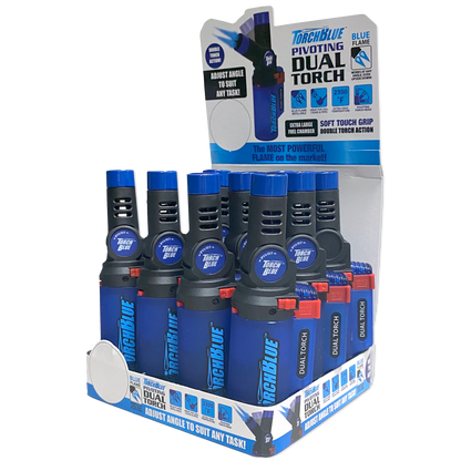 Pivot Head XXL Dual Torch Lighter - 12 Pieces Per Retail Ready Display 24697