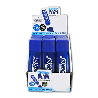 18ML Bulk Torch Blue Butane Refill - 12 Pieces Per Retail Ready Display 24701 TORCH BLUE