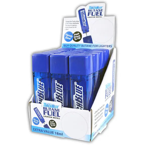 18ML Bulk Torch Blue Butane Refill - 12 Pieces Per Retail Ready Display 24701 TORCH BLUE
