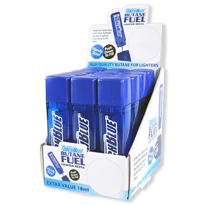 18ML Bulk Torch Blue Butane Refill - 12 Pieces Per Retail Ready Display 24701