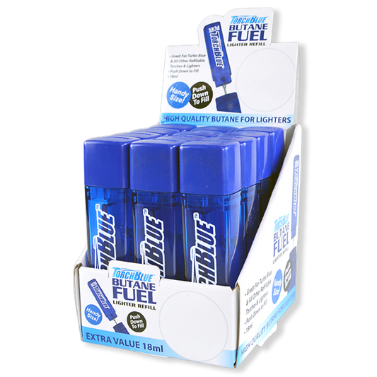 18ML Bulk Torch Blue Butane Refill - 12 Pieces Per Retail Ready Display 24701