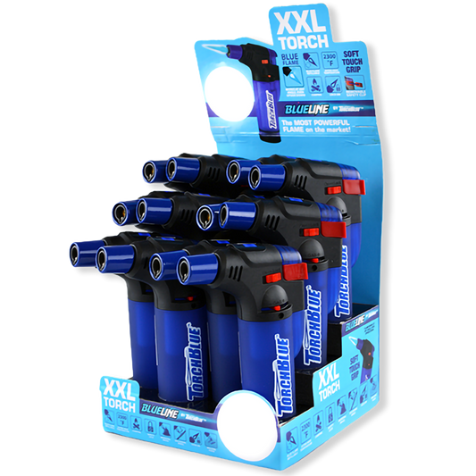 Blue Line XXL Torch Lighter - 12 Pieces Per Retail Ready Display 24833