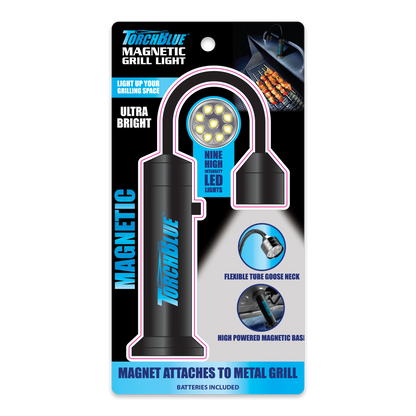 Grill LED Flashlight Matte Finish with Magnetic Stand - 6 Pieces Per Retail Ready Display 24969 TORCH BLUE