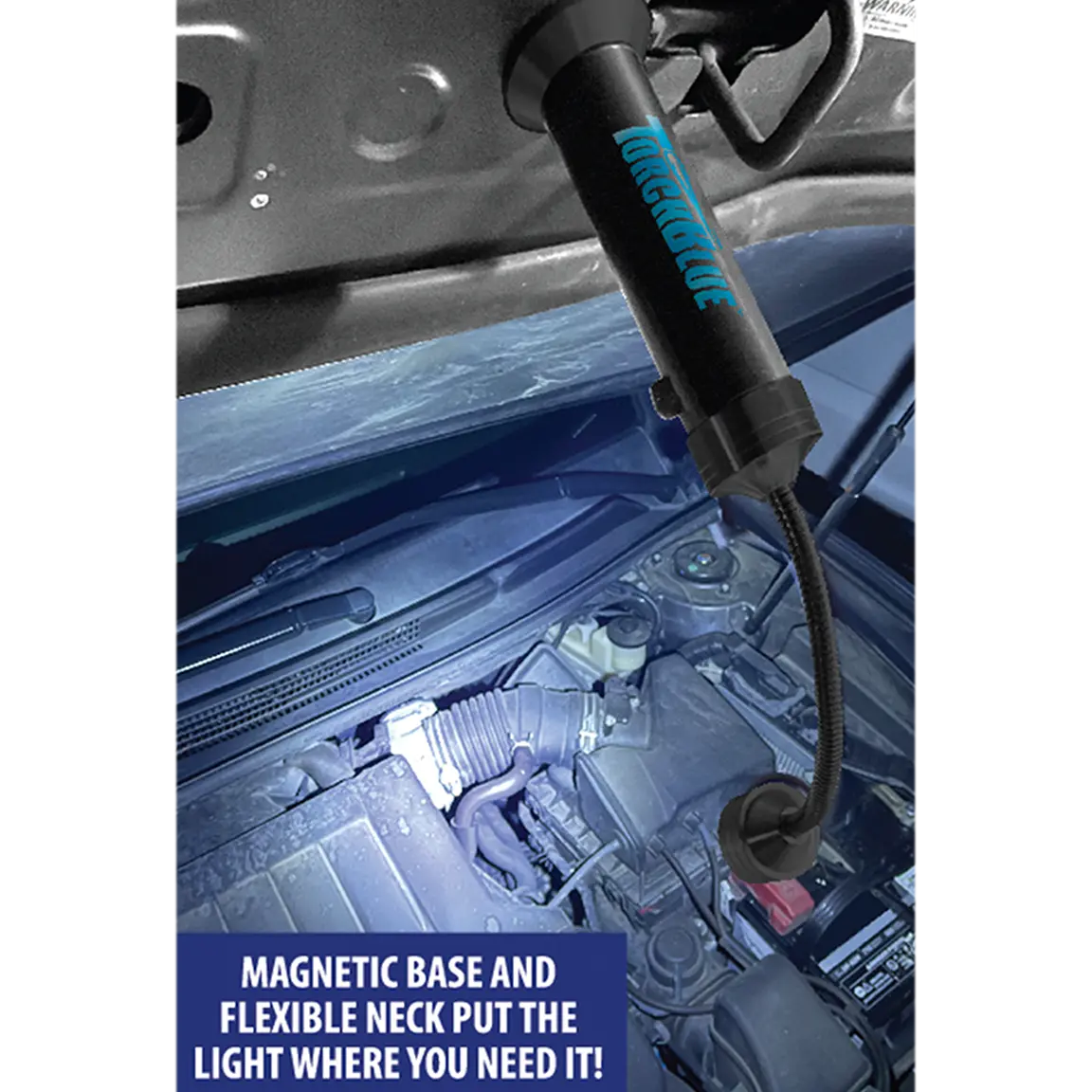 Grill LED Flashlight Matte Finish with Magnetic Stand - 6 Pieces Per Retail Ready Display 24969 TORCH BLUE