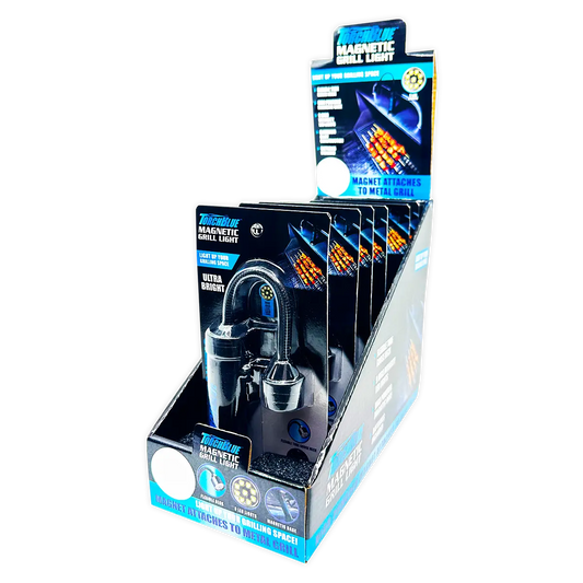 Grill LED Flashlight Matte Finish with Magnetic Stand - 6 Pieces Per Retail Ready Display 24969 TORCH BLUE