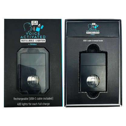 Voice Activated Flip Top Lighter - 6 Pieces Per Retail Ready Display 25288 TORCH BLUE