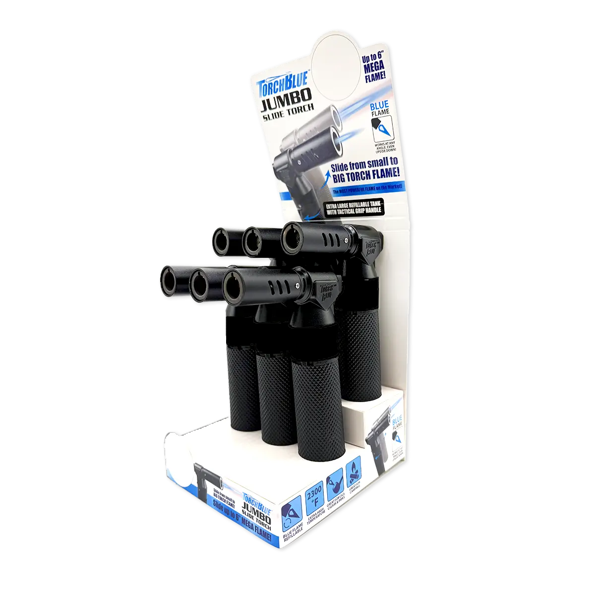 Jumbo Slide Torch Lighter - 6 Pieces Per Retail Ready Display 25772