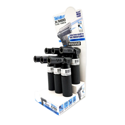 Jumbo Slide Torch Lighter - 6 Pieces Per Retail Ready Display 25772 TORCH BLUE