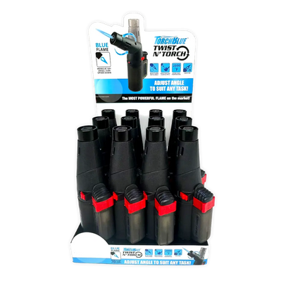 Twist N' Torch Pivot XXL Lighter - 12 Pieces Per Retail Ready Display 25844 TORCH BLUE