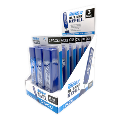 18ML Butane Refill 3 pack - 18 Pieces Per Retail Ready Display 26227
