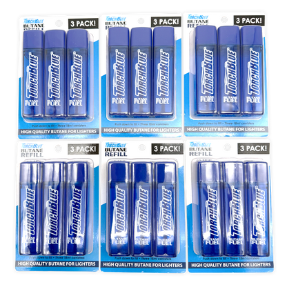 18ML Butane Refill 3 pack - 18 Pieces Per Retail Ready Display 26227