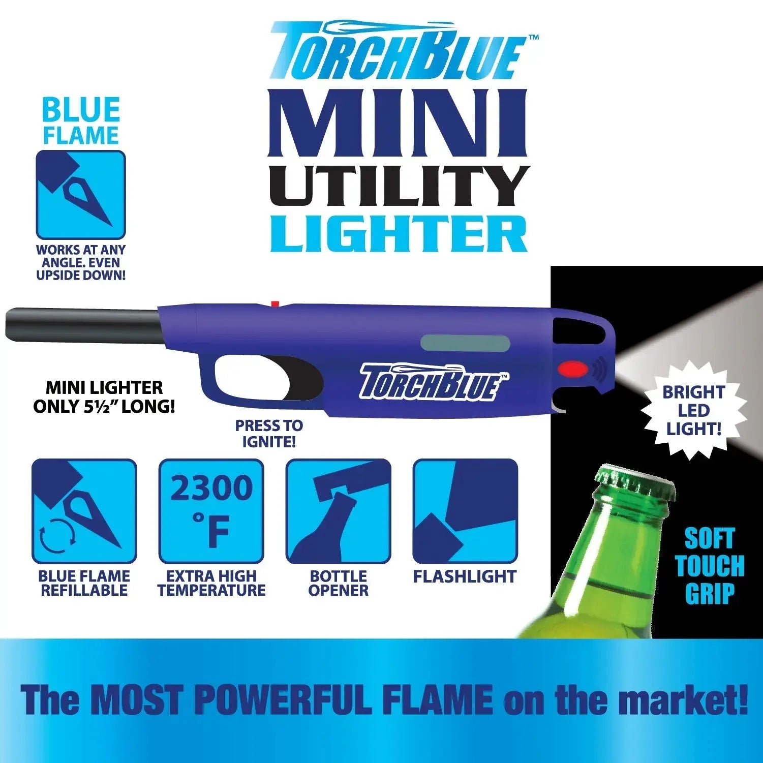 Torch Tower 2 - 3 Tier Countertop Assortment - 62 Pieces Per Retail Ready Display 88675 TORCH BLUE