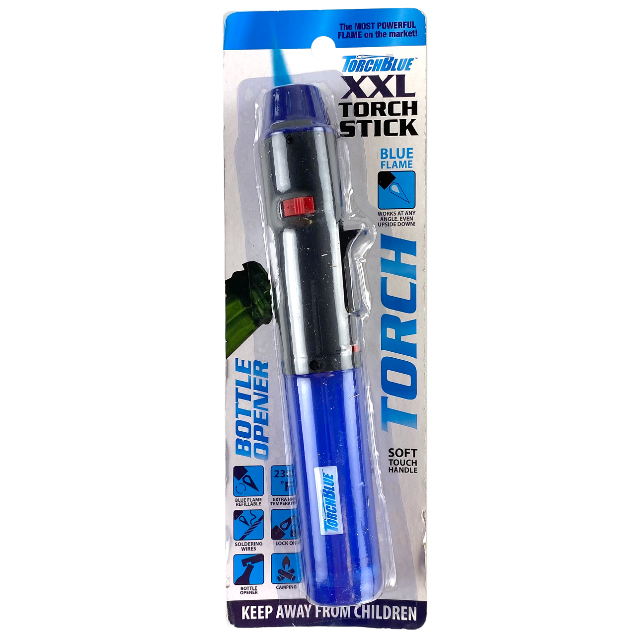 Torch Stick Lighter with Bottle Opener in Blister Pack - 12 Pieces Per Pack 40264