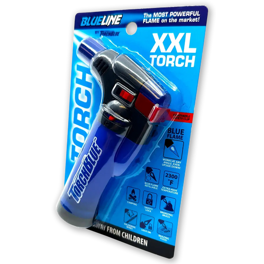 Butane Torch Lighters Assortment Floor Display - 30 Pieces Per Retail Ready Display 88673 TORCH BLUE