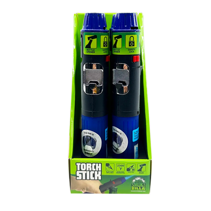 Torch Stick Lighter with Bottle Opener - 6 Pieces Per Retail Ready Display 40303 TORCH BLUE